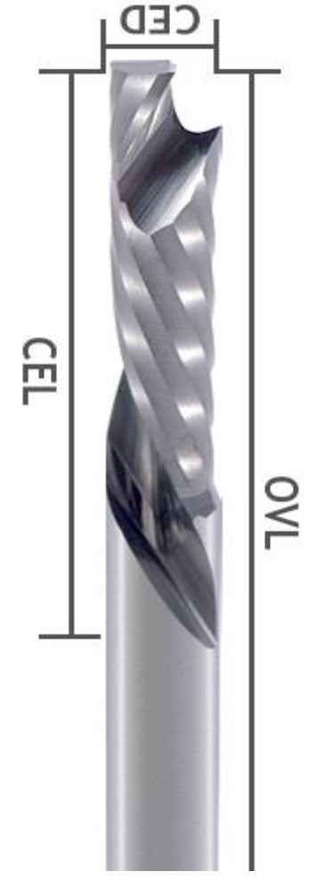 Single Flute Up and Down Milling Cutter