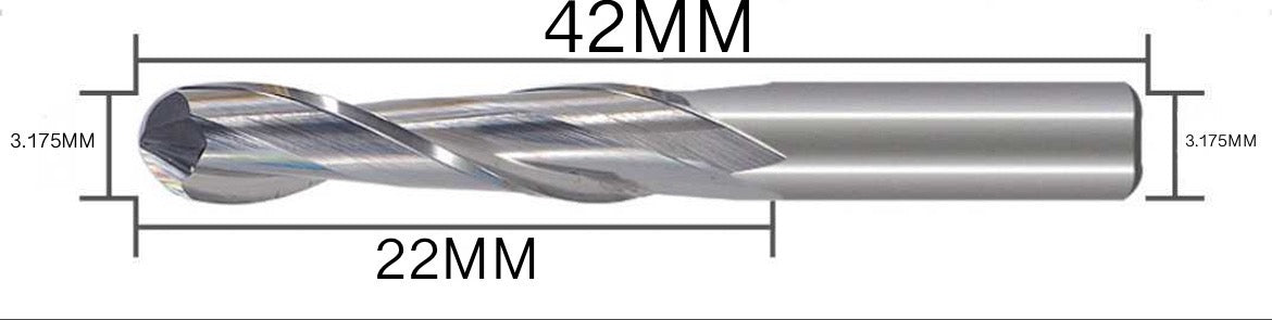 Two Flute Ball Nose Cutter