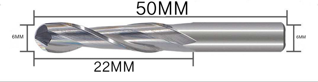 Two Flute Ball Nose Cutter