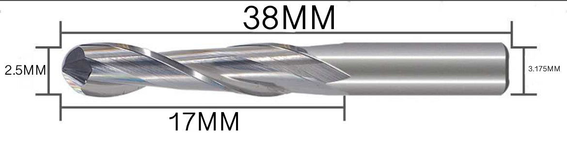 Two Flute Ball Nose Cutter