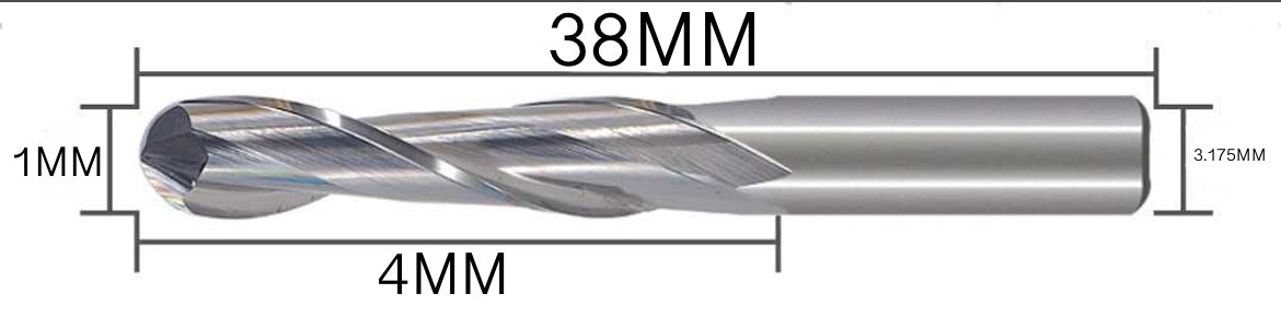 Two Flute Ball Nose Cutter