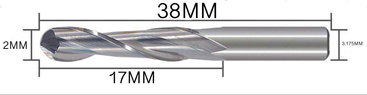 Two Flute Ball Nose Cutter