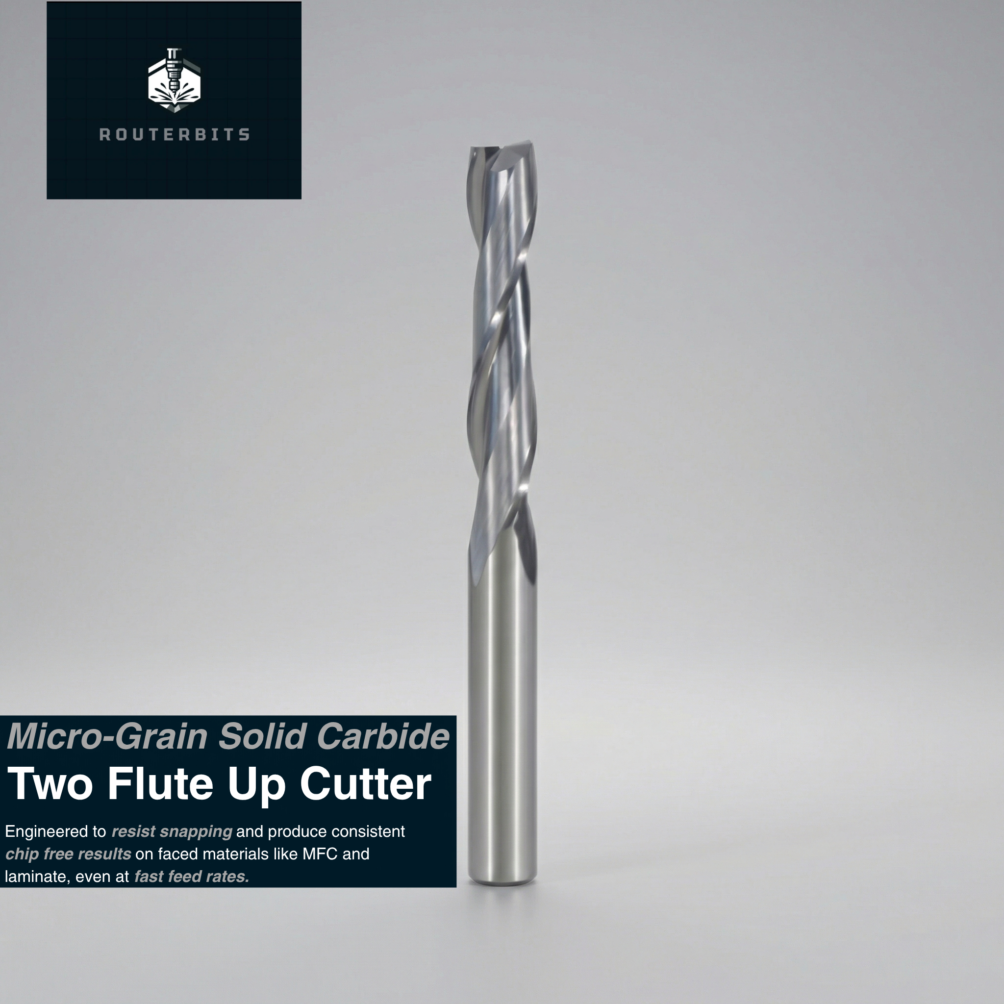 Professional Micro-Grain Solid Carbide™ Two Flute Up Cutter