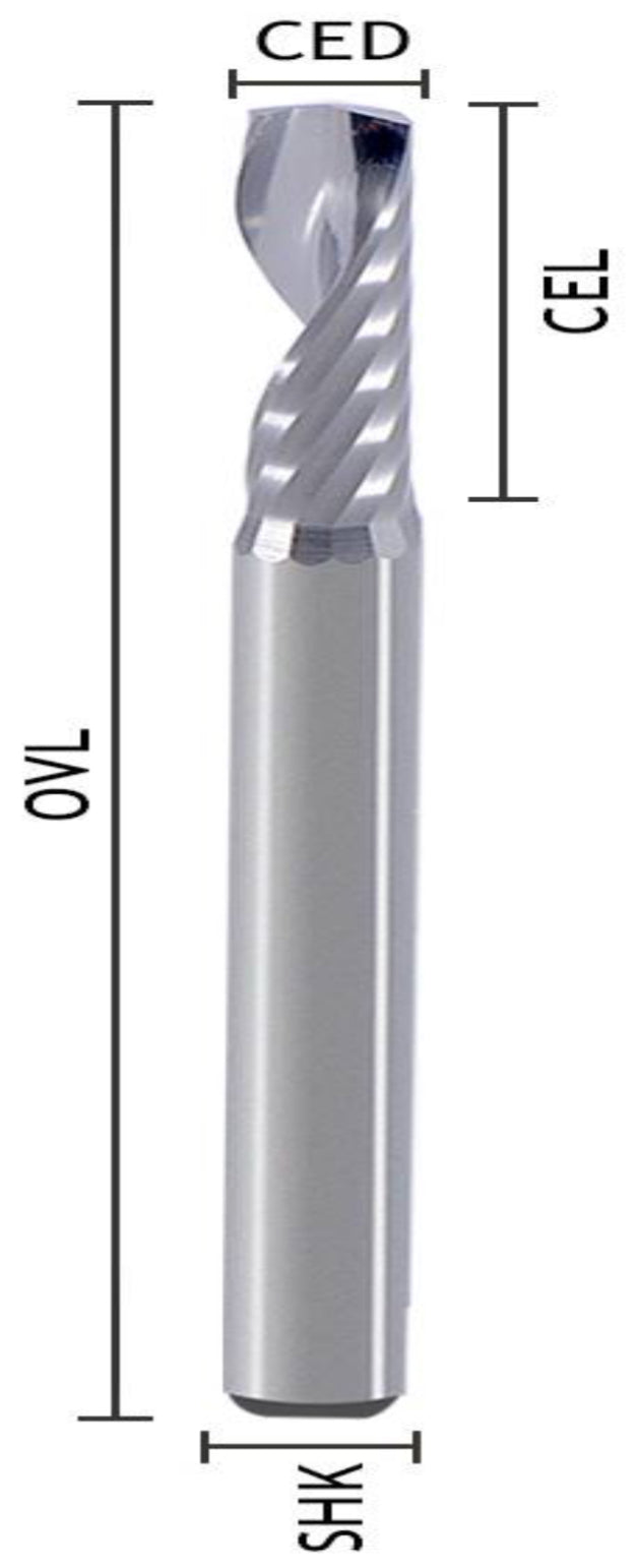 Single Flute plastic & acrylic Up Cut