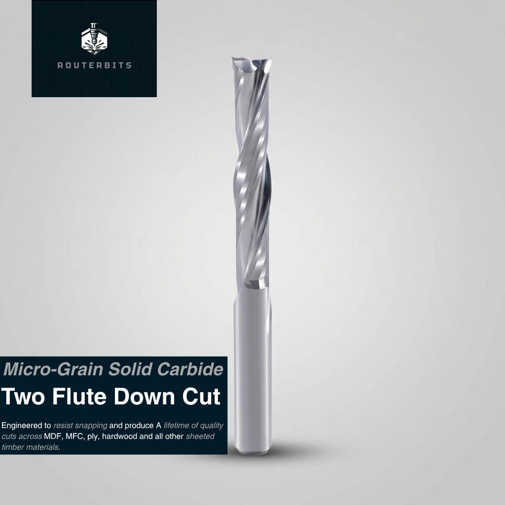 Buy Double‑Flute Down Cut Router Bit | RouterBits UK
